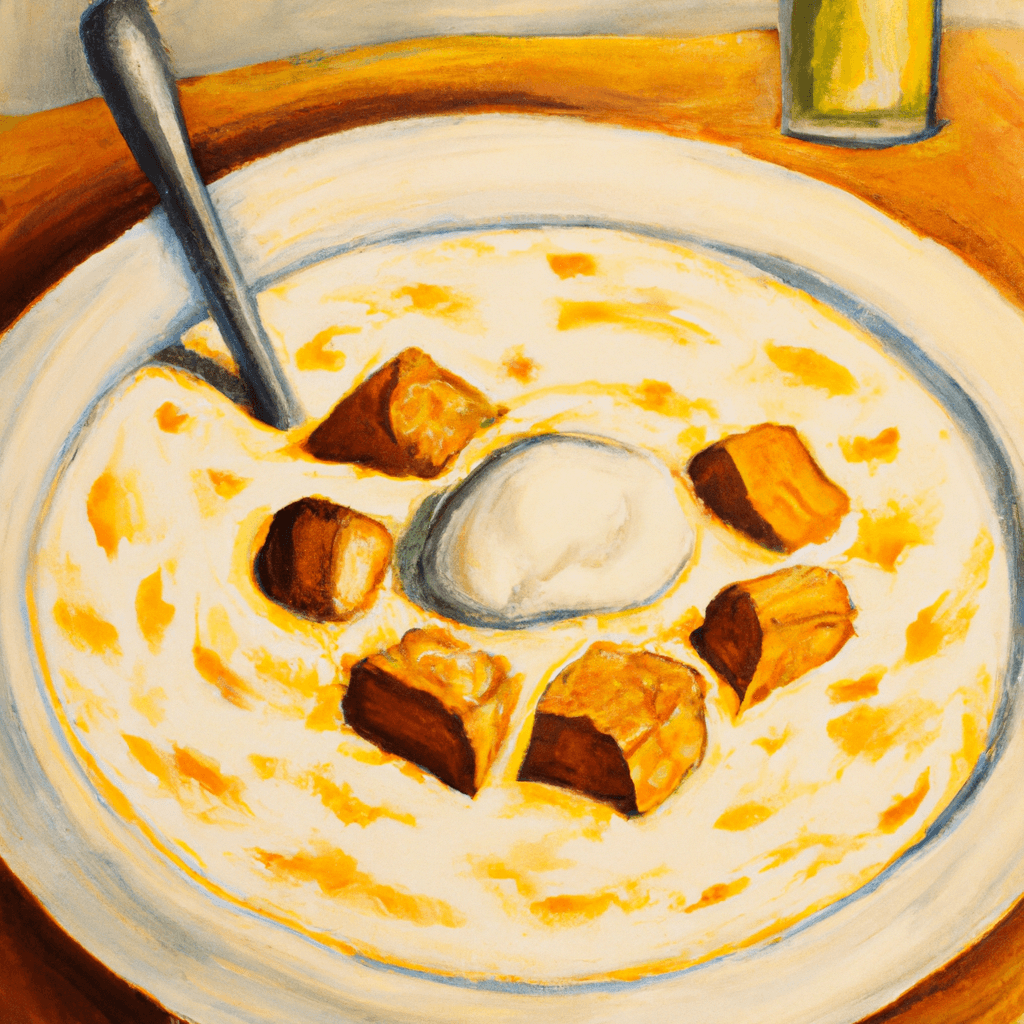 Ostesuppe og smørristede franskbrødstern